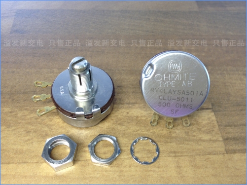U.S. import potentiometer RV4LAYSA501A CLU-5011 OHMITE 500 AB United States production