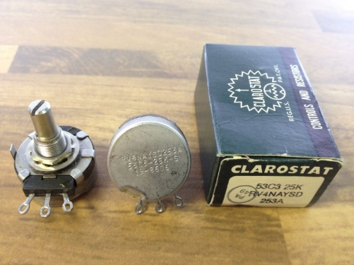 United States 53C3 RV4NAYSD CLAROSTAT potentiometer 25K original authentic