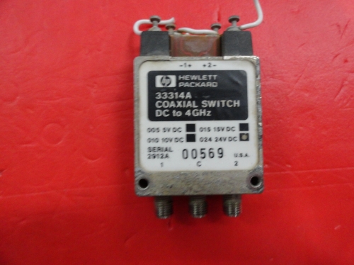 Supply SPDT RF switch HP/Agilent 33314A DC-4GHZ 24V SMA