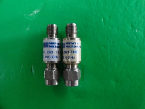 263-11dB MIDWEST coaxial fixed attenuator 11dB 2W SMA DC-18GHz