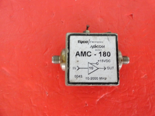 Supply AMC-180 10-2000MHZ M/A-COM amplifier SMA 15V