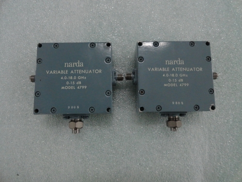 Hand extended variable attenuator Narda 4799 5dB 4-18GHz SMA 0-