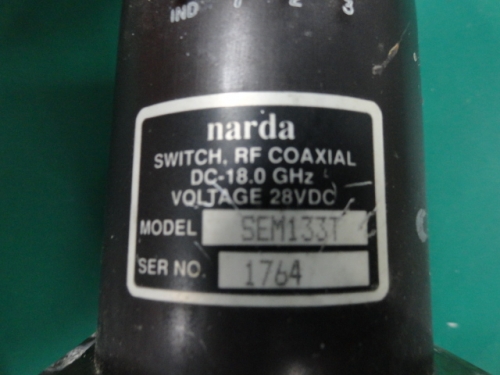 Narda SEM133T DC-18GHZ single pole three throw RF coaxial switch 28V SMA