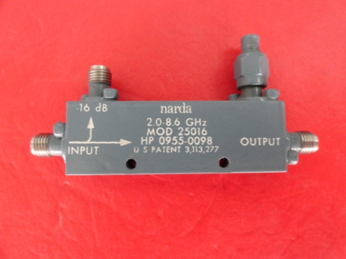 Supply Narda directional coupler 25016 Coup:16dB SMA 2.0-8.6GHz