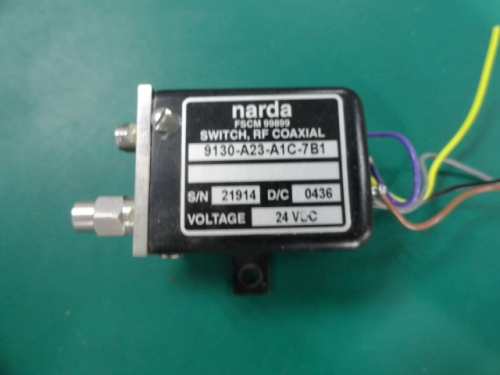 9130-A23-A1C-7B1 DC-18GHZ Narda double knife double throw RF microwave coaxial switch 24V
