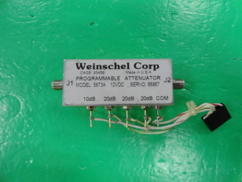 5873A Weinschel programmable step attenuator 70dB 10DB DC-4GHZ step into the SMA 12V