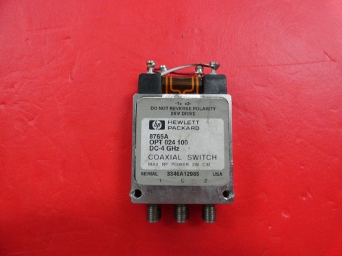 Supply SPDT RF switch HP/Agilent 8765A DC-4GHZ 24V SMA