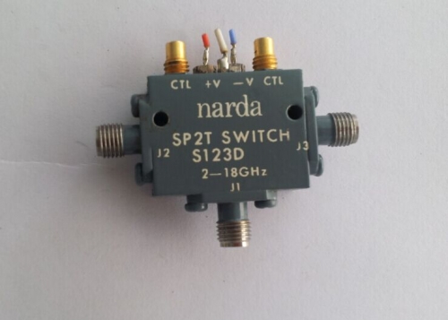 Narda S123D 2-18GHZ SPDT RF microwave semiconductor switch 12V SMA