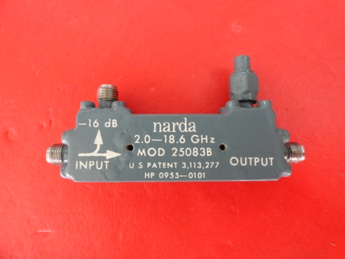 25083B 2-18.6GHz Coup:16dB Narda coupler SMA