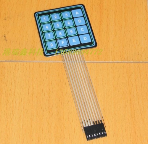 Electronic component key switch blue 4X4 thin film keyboard 4*4 digital small keyboard matrix keyboard A-F 0-9