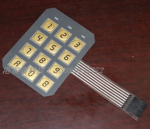 Electronic component key switch 3*4 thin film keyboard digital matrix keypad A-B 0-9