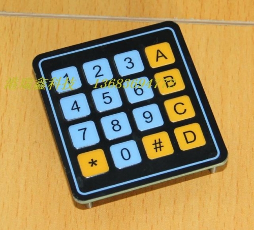 Electronic component thin film key switch 4X4 thin film keyboard 4*4 digital small keyboard matrix keyboard A-D 0-9
