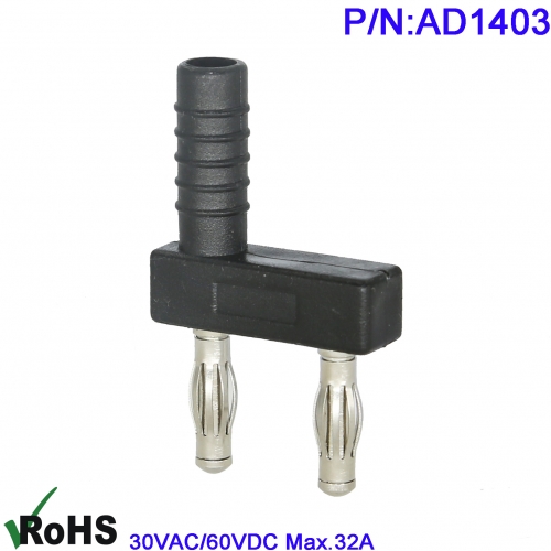 AD1403 4mm banana plug short-circuit plug jumper 2 Jumper distance of 1 14mm between the mother of the revolution