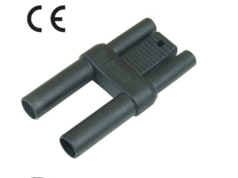 AD4222 double standard spacing 4mm banana plug short-circuit plug with superimposed multimeter calibrating pocket