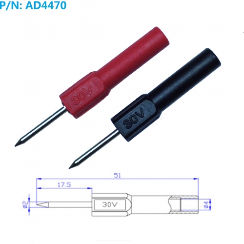 AD4470 instrument 2mm probe -4mm banana jack adapter interface 4MM pin