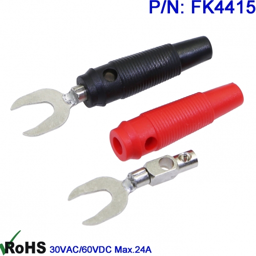 FK4415 with 4mm banana superimposed hole insert Y Insert tab electronic load insert fork type plug