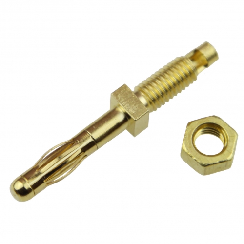 BP4100 gold 4mm non insulated banana plug thread welded type Uninsulated Plug M5