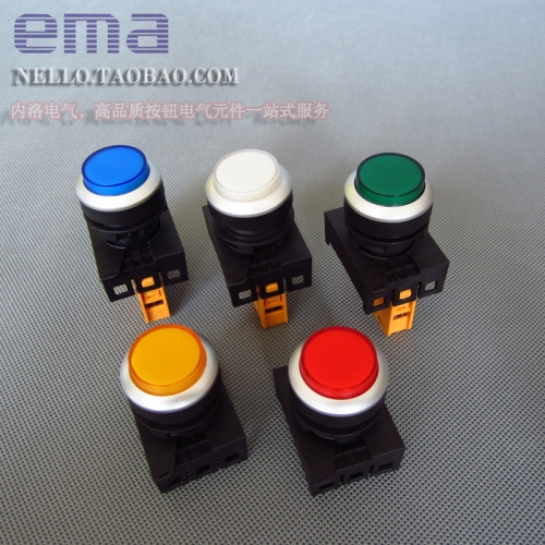 EMA 22mm light red yellow blue white LED convex cover E2I2* AC110/220V