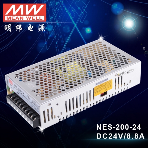 Taiwan meanwell power supply plate type switching power supply NES-200-24 200W output 24VDC 8.8A