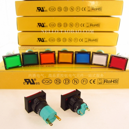 EMA 16mm indicator light 01P-RI40.Q 01P-RI40.S rectangle LED DC6/12/24V AC110V AC220V