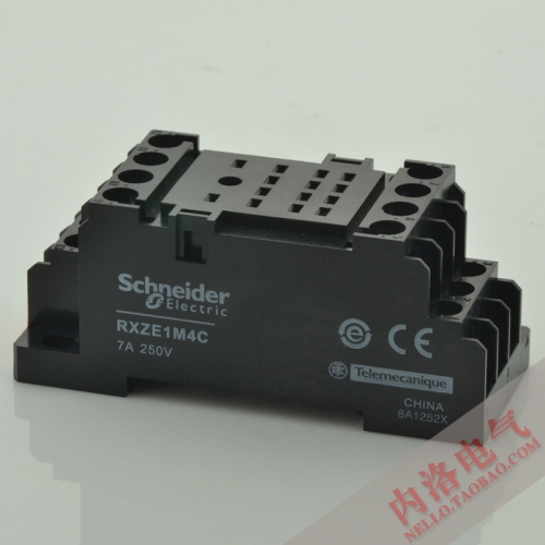 Original Schneider Schneider intermediate relay base RXZE1M4C with relay RXM4LB
