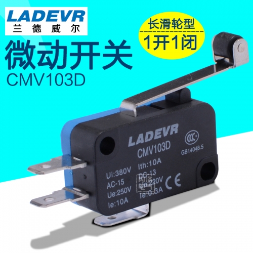 Lander small microswitch, CMV103D long pulley type microswitch, 10A V-166-1C25