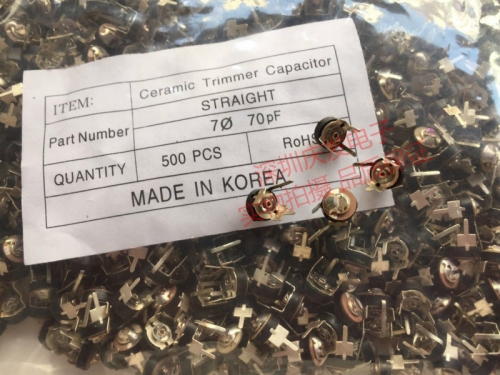 Imported South Korea 7MM variable capacitor trimmer capacitor, 70pf ceramic variable capacitor, new stock