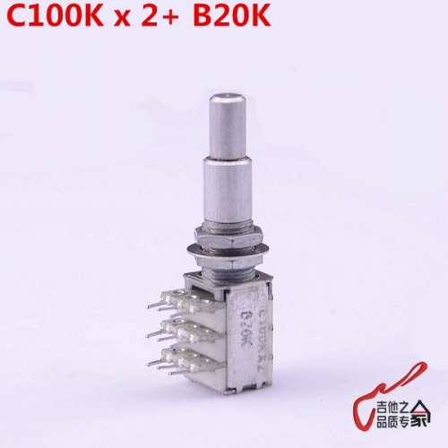 Han produces GF, C100Kx2 + B20, electric bass, double axis, three layers, dual tone, potentiometer, electronic