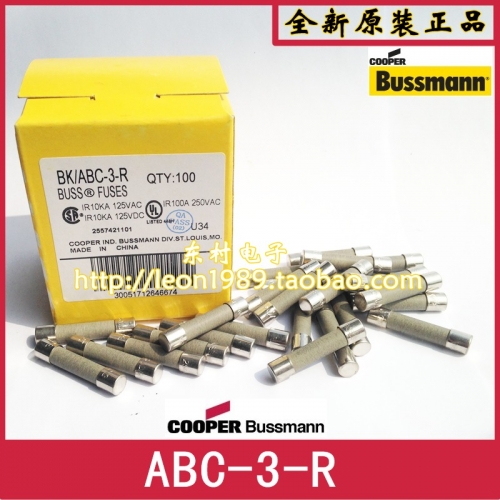 American BUSSMANN insurance tube BUSS FUSE BK/ABC-3-R 3A 250V 6.4*31.7mm