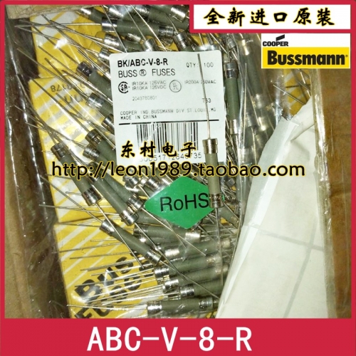 BUSSMANN fuse, BUSS, BK/ABC-V-8-R, 8A, 250V, 6.7*32.8mm fuse