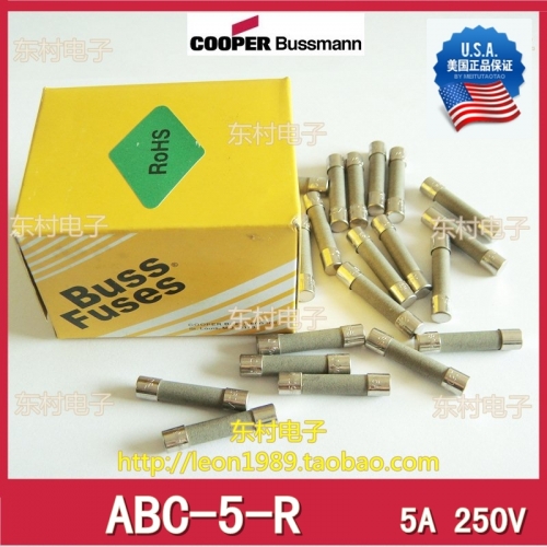American BUSSMANN insurance tube BUSS FUSE BK/ABC-5-R 5A 250V 6.4*31.7mm