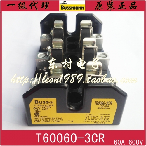 American BUSSMANN fuse block T60060-3CR, T60060-2CR-1CR, 60A, 600V