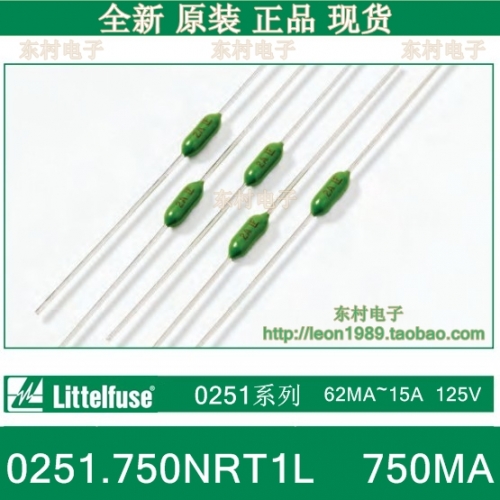 The United States Netlon Littelfuse 0251.750NRT1L 750MA LF 125V resistance type fuse