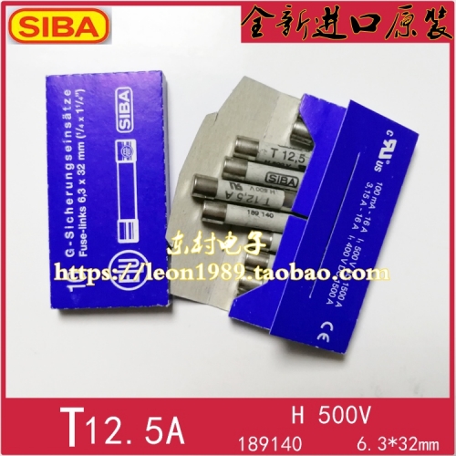 Imported SIBA fuse 189140 6.3*32mm T12.5A H 500V fuse T12.5A