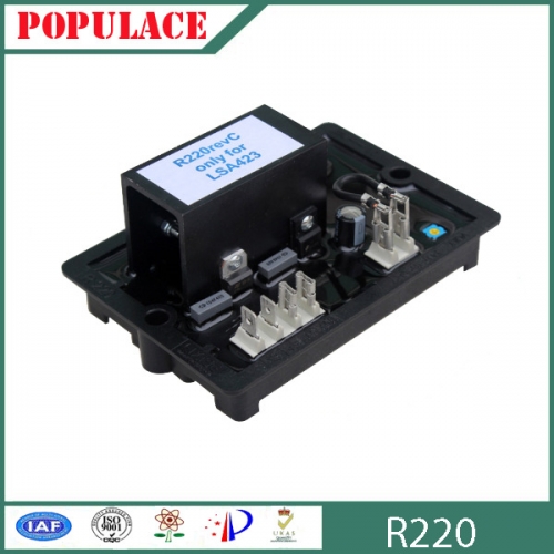The supply voltage of R220 - generator automatic regulator AVR R220 by adjusting plate