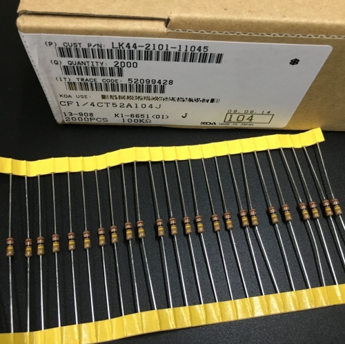 Japan KOA CP1 precision fever resistor 100K 1/4W0.25W metal film pure copper oxide resistor