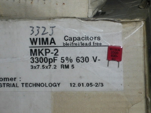 The German WIMA MKP10 0.0033UF3300P630V pitch 5m Weimar red spot