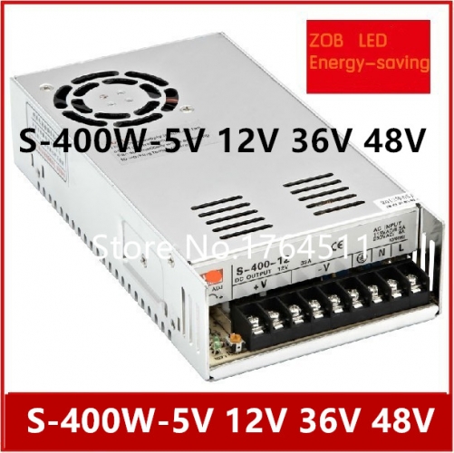 400W S400W 5V 12V 24V 36V 48V LED Switching Power Supply,75A 33A 16.7A 11A 8.3A ,85-265AC input,CE ROSH power suply Output