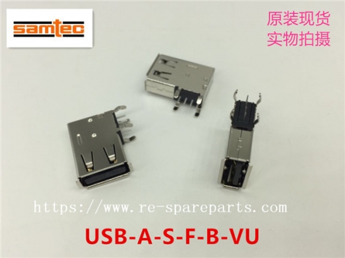 USB-A-S-F-B-VU Samtec  Conn USB 20 Type A F 4 POS Solder RA ThruHole 4 Terminal 1 Port Tray