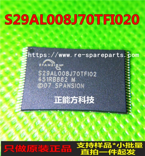 S29AL008J70TFI020 NOR Flash Parallel 3V/3.3V 8M-bit 1M x 8/512K x 16 70ns 48-Pin TSOP Tray