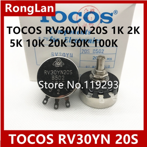 TOCOS RV30YN 20S B502 B1K B2K B3K B5K B10K B20K B30K B50K B100K potentiometer
