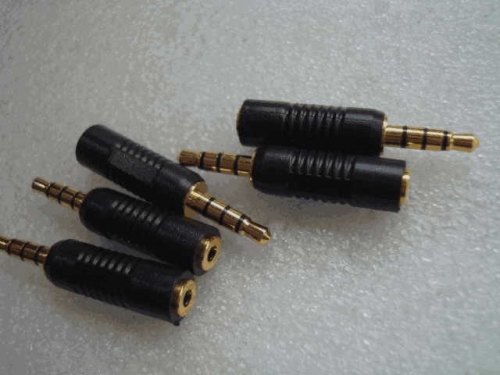 Mobile Phone Earplugs Gold Plated Plug 3.5mm Turn 2.5 Mm Connector 3.5 RPM 2.5 Male to Female Four Audio Transfer