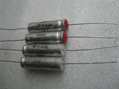 Origional Product America Sprague Red Head Sprague 30D of 50V 220UF Tube Amplifier Axial Electrolytic Capacitor