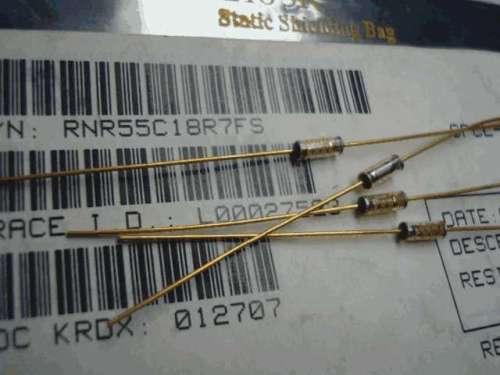Origional Product Vishay Gold Pin 18.7R S 18R 0.1% Glass Fiber High-Precision Fever Resistor