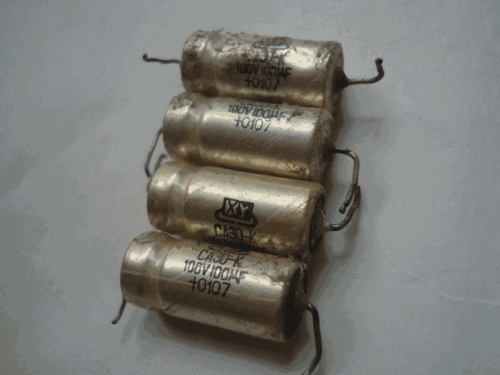 Origional Product Disassemble 100V 100UF Fever Tube Amplifier Cathode Liquid Tantalum Silver Silver Capacitance 4PCS