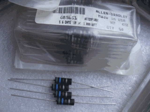 Origional Product Authentic America 5.6R (5.6) 5.6OHM 1 w AB Carbon Film (Carbon Core) Fever Resistor