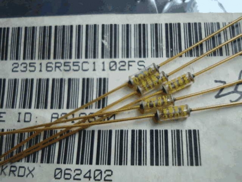 Origional Product Vishay Gold Pin 11K 11000R 0.1% Glass Fiber High-Precision Fever Resistor