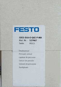 Festo Festo Pressure Sensor SDE5-D10-O-Q6E-P-M8 527467 Brand New