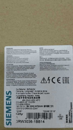 SIEMENS Soft Starter 3RW3017-1BB14 Brand New Genuine Original