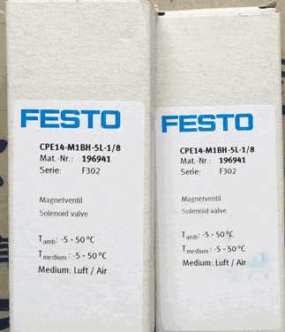 Festo Festo Solenoid Valve CPE14-M1BH-5L-1/8 196941 Brand New & Original